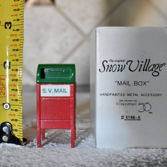 Snow Village MAIL BOX Department 56 hand Painted Metal Accessory - Picture 4 of 4